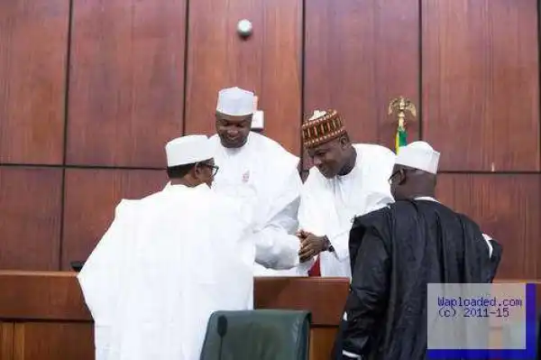 PMB Slights Senate President Saraki & Dogara In Protocol Gaffe At Budget Presentation